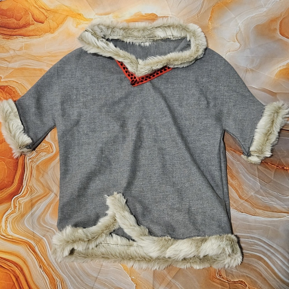 Handmade Kristoff Inspired Toddler Costume Tunic Faux Fur Trim